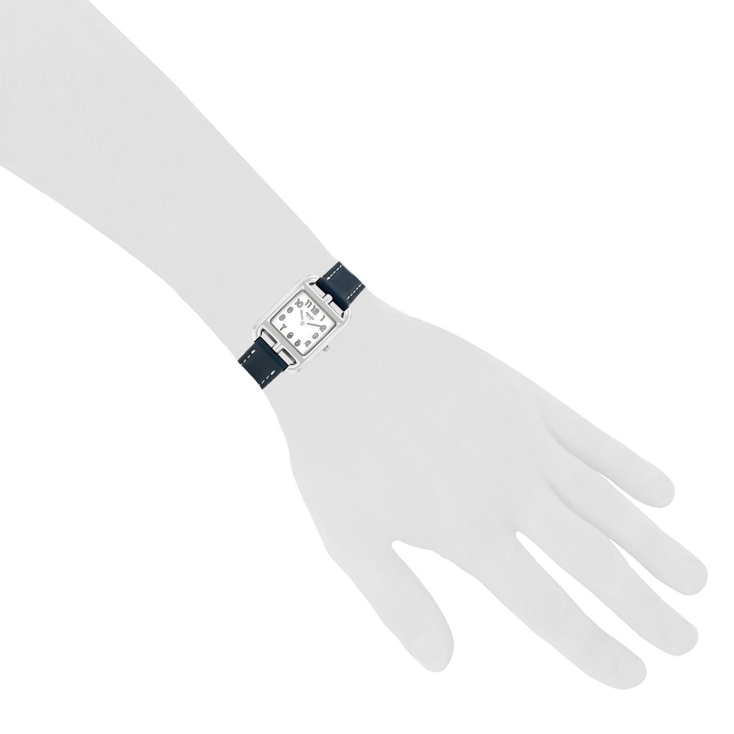 Hermès Cape Cod  in stainless steel Ref: Hermes - CC1.210  Circa 2010 - Detail D1