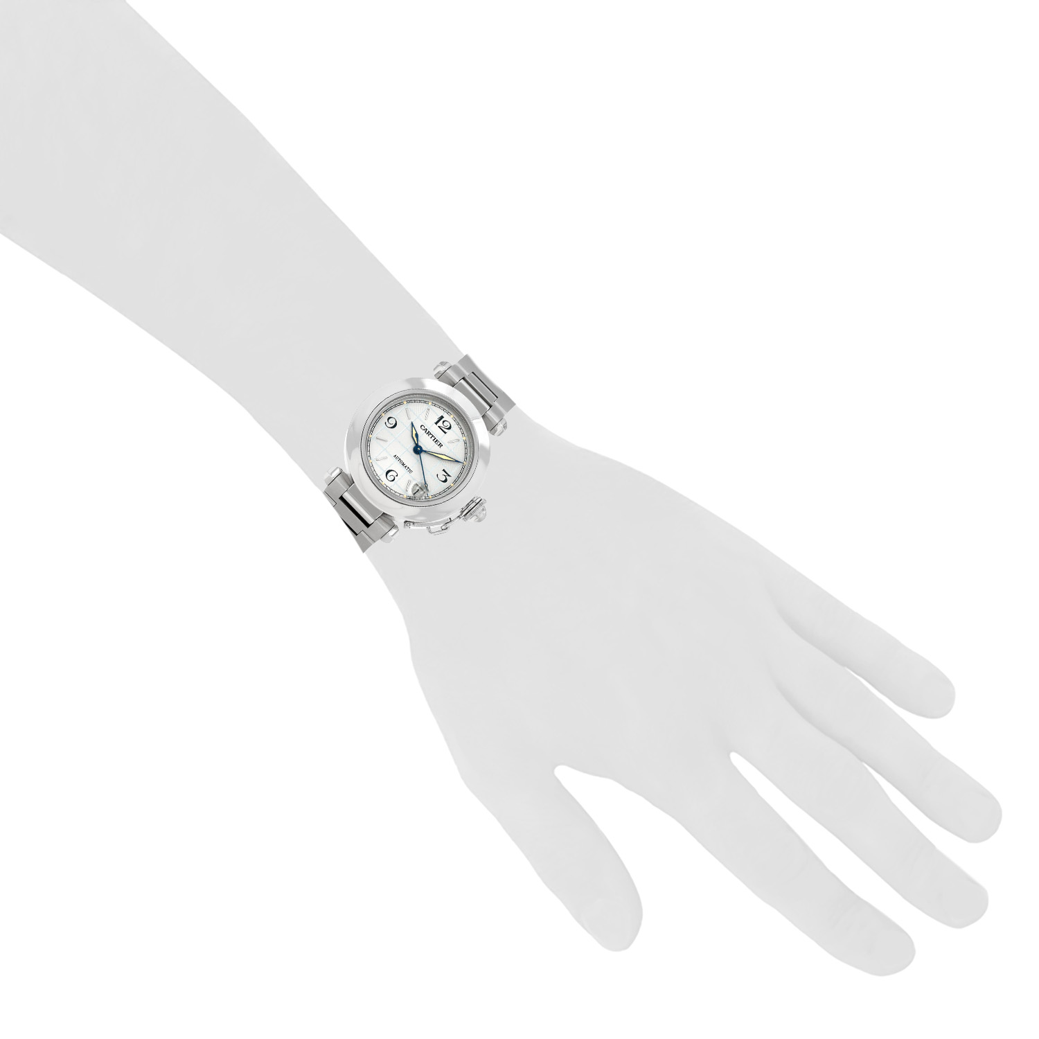 Reloj Cartier Pasha de acero Ref: Cartier - 2324  Circa 2000 - Detail D1