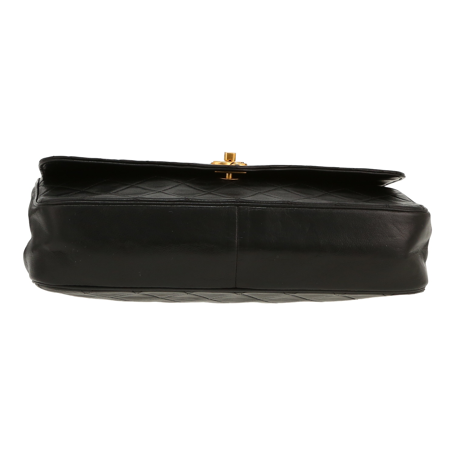 Sac à main Chanel  Vintage en cuir matelassé noir - Detail D1