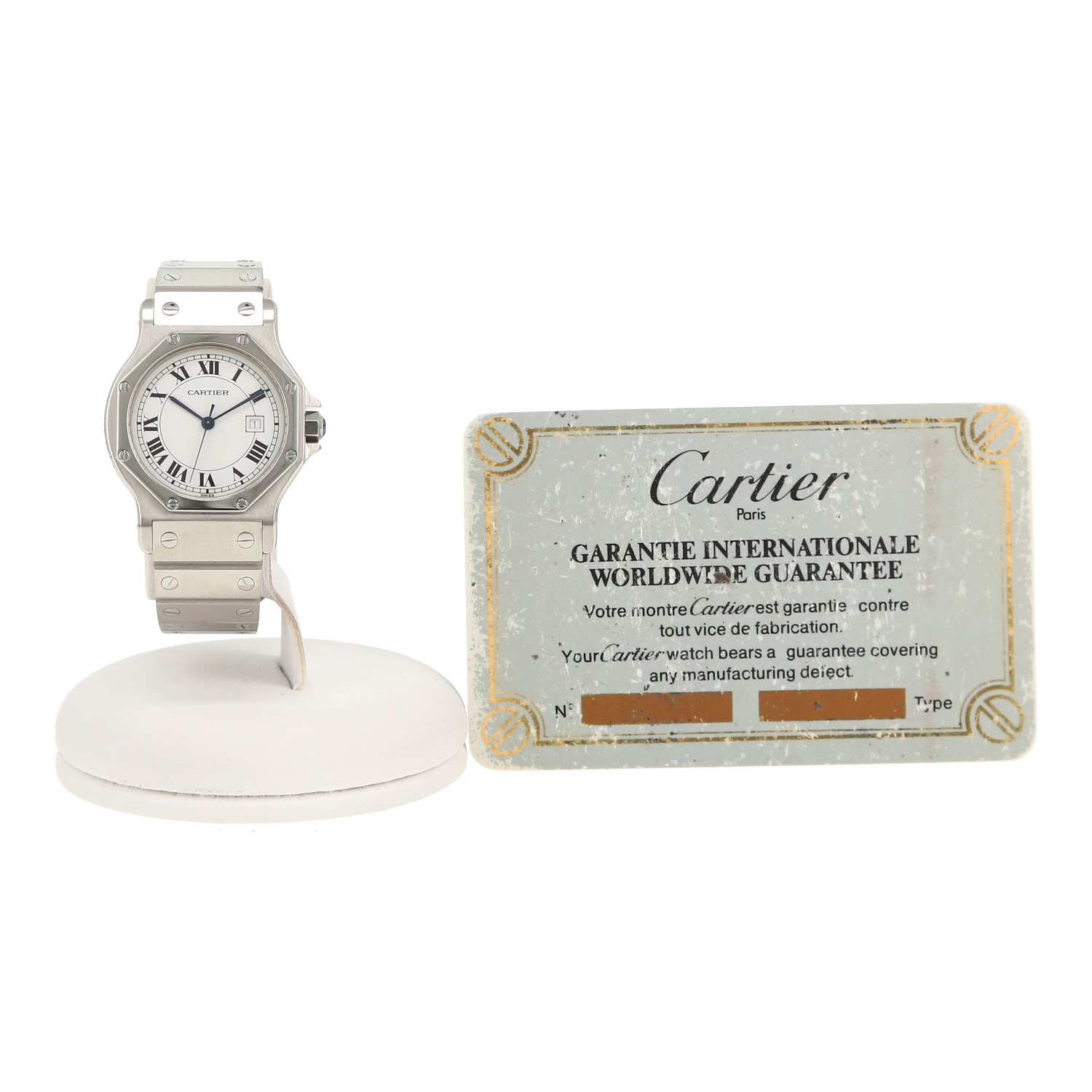 Cartier Santos Octogonale  in stainless steel Ref: Cartier - 2965  Circa 1990