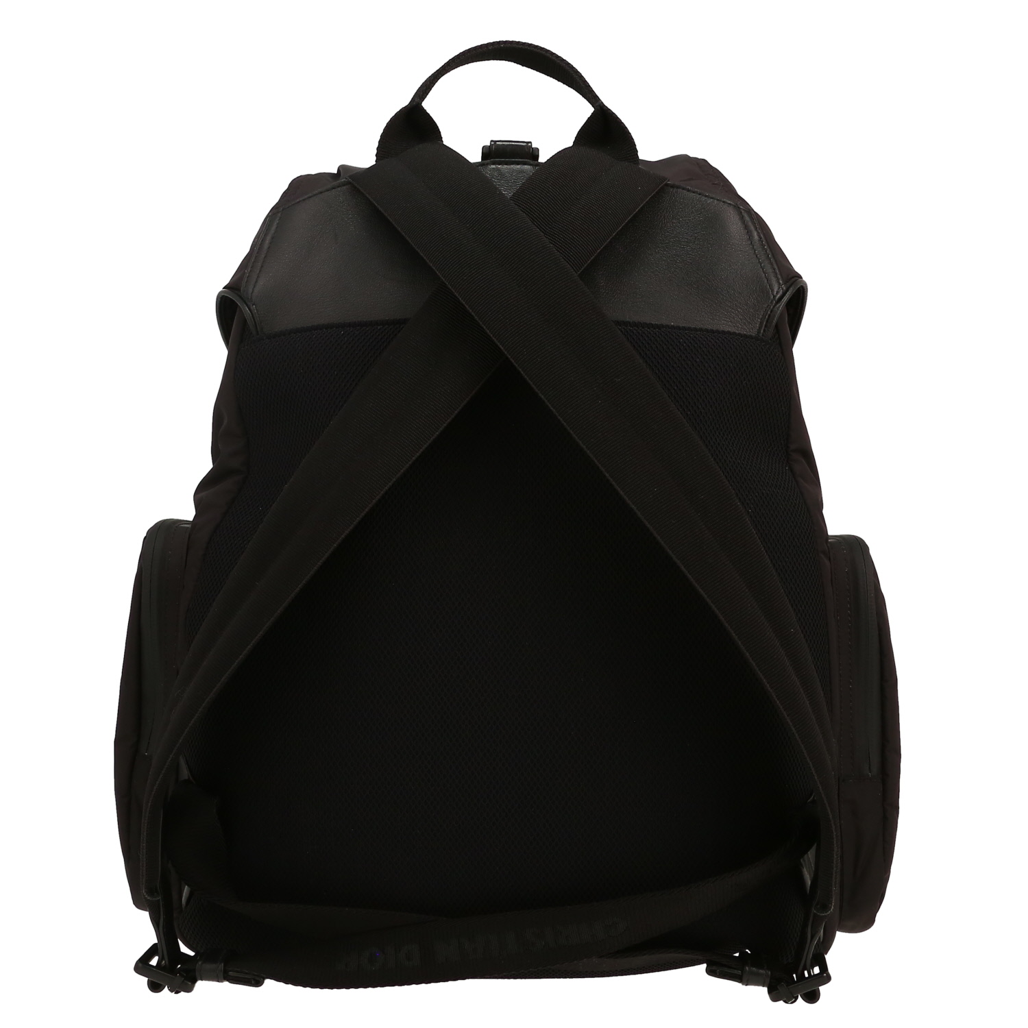 Dior  Hit the Road backpack  in black canvas  and black leather - Detail D4