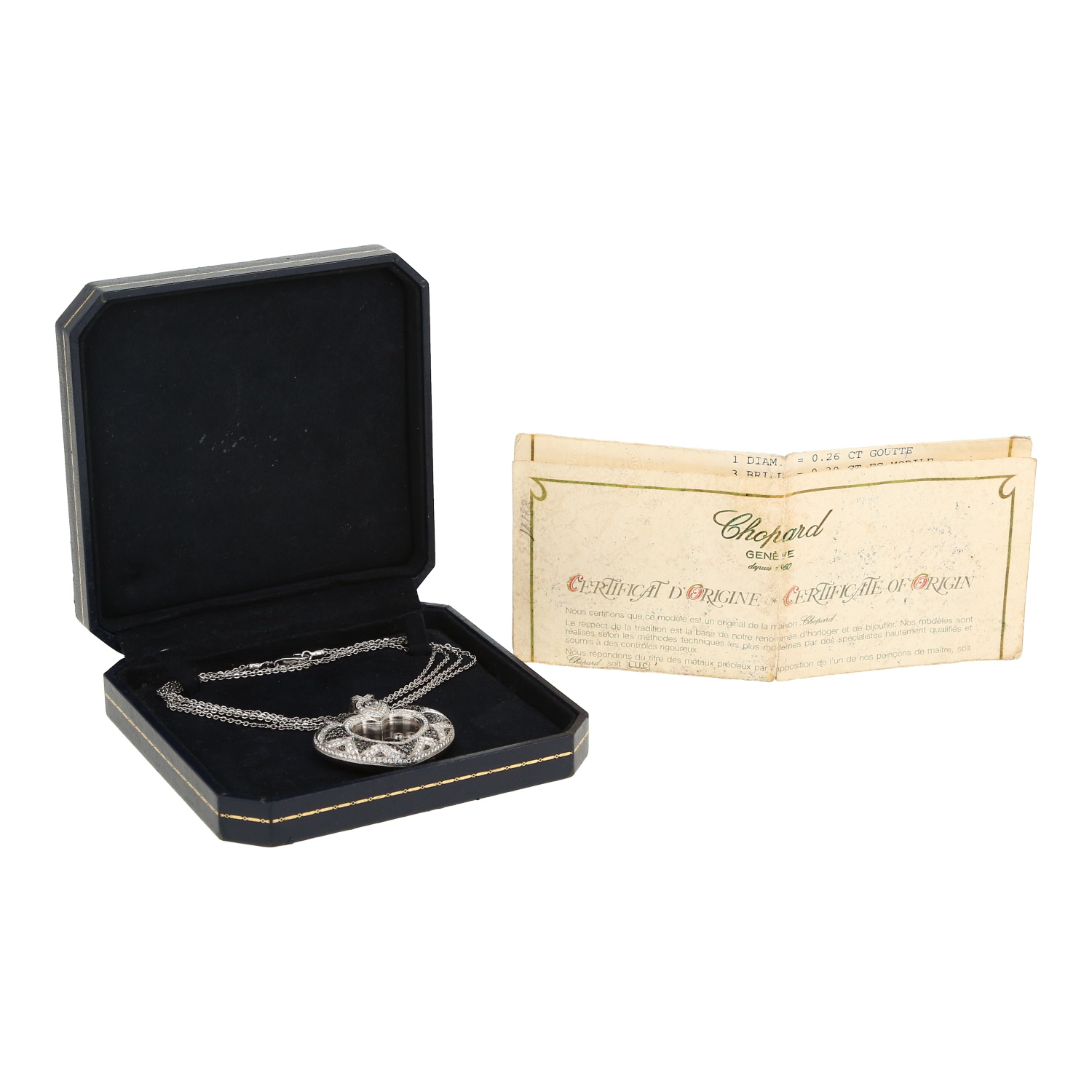 Collier Chopard Happy Diamonds en or blanc et diamants - Detail D2