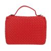 Borsa a tracolla Bottega Veneta   in pelle intrecciata rossa - Detail D4 thumbnail