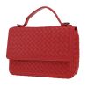 Borsa a tracolla Bottega Veneta   in pelle intrecciata rossa - Detail D5 thumbnail