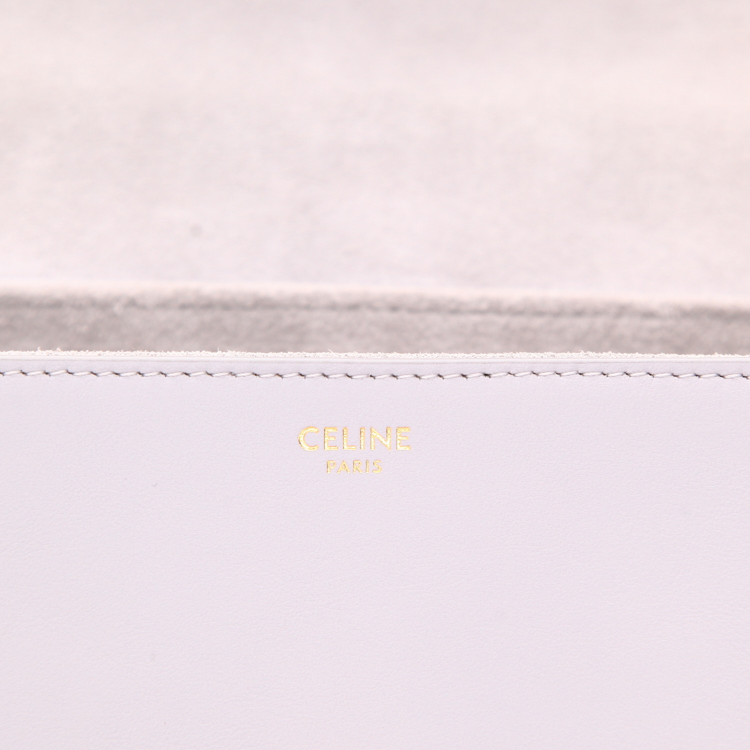 Celine Soft Teen shoulder bag in light blue leather - Detail D2