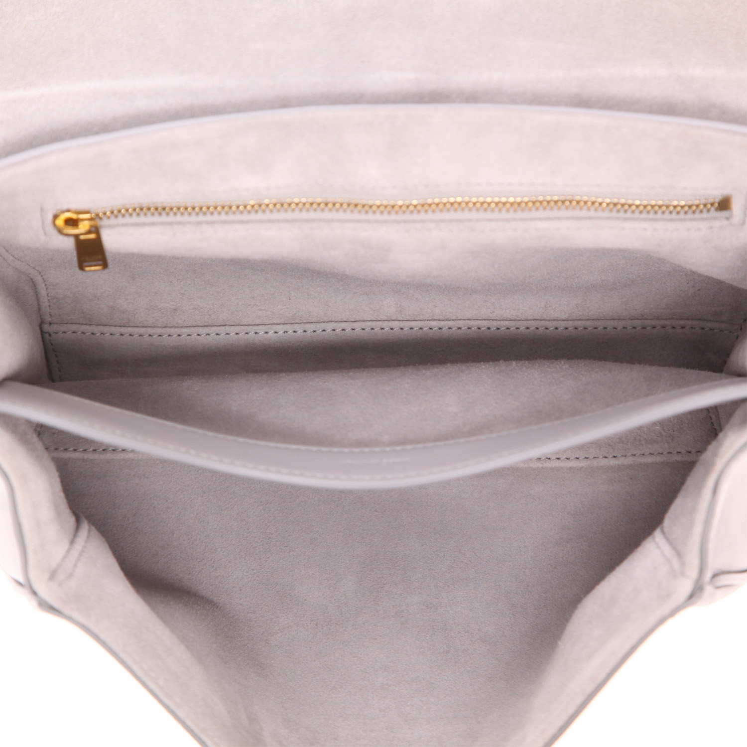 Celine Soft Teen shoulder bag in light blue leather - Detail D3