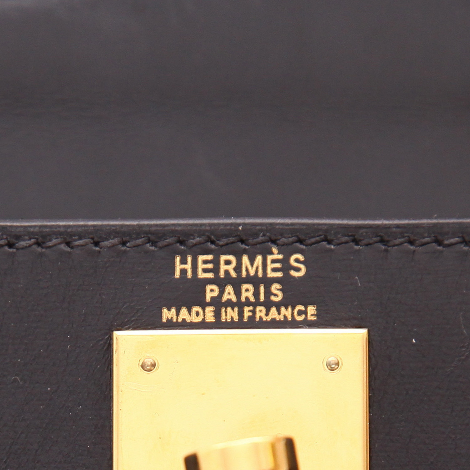 Borsa Hermès  Kelly 28 cm in pelle box nera - Detail D2