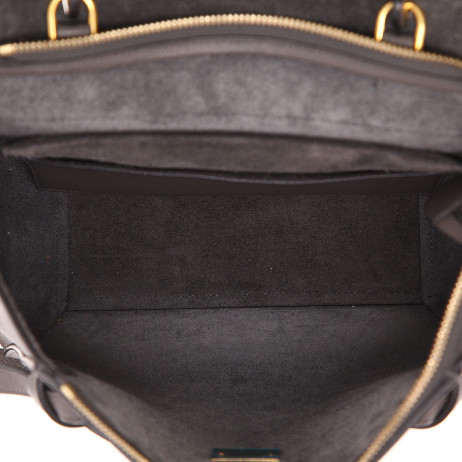 Celine  Belt handbag  in grey grained leather - Detail D3