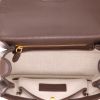 Sac bandoulière Gucci  Bamboo petit modèle en toile siglée beige et marron et cuir marron - Detail D3 thumbnail