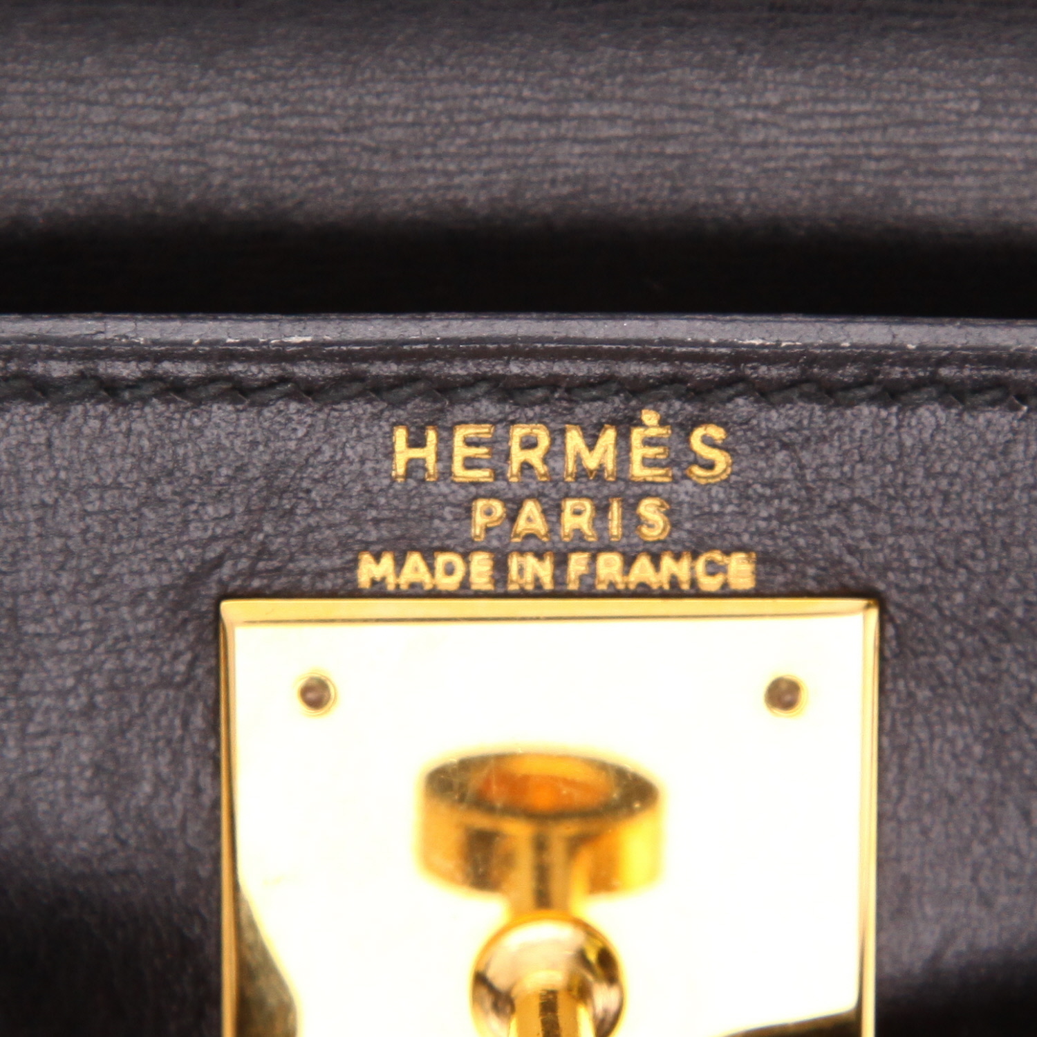 Borsa Hermès  Kelly 28 cm in pelle box nera - Detail D2