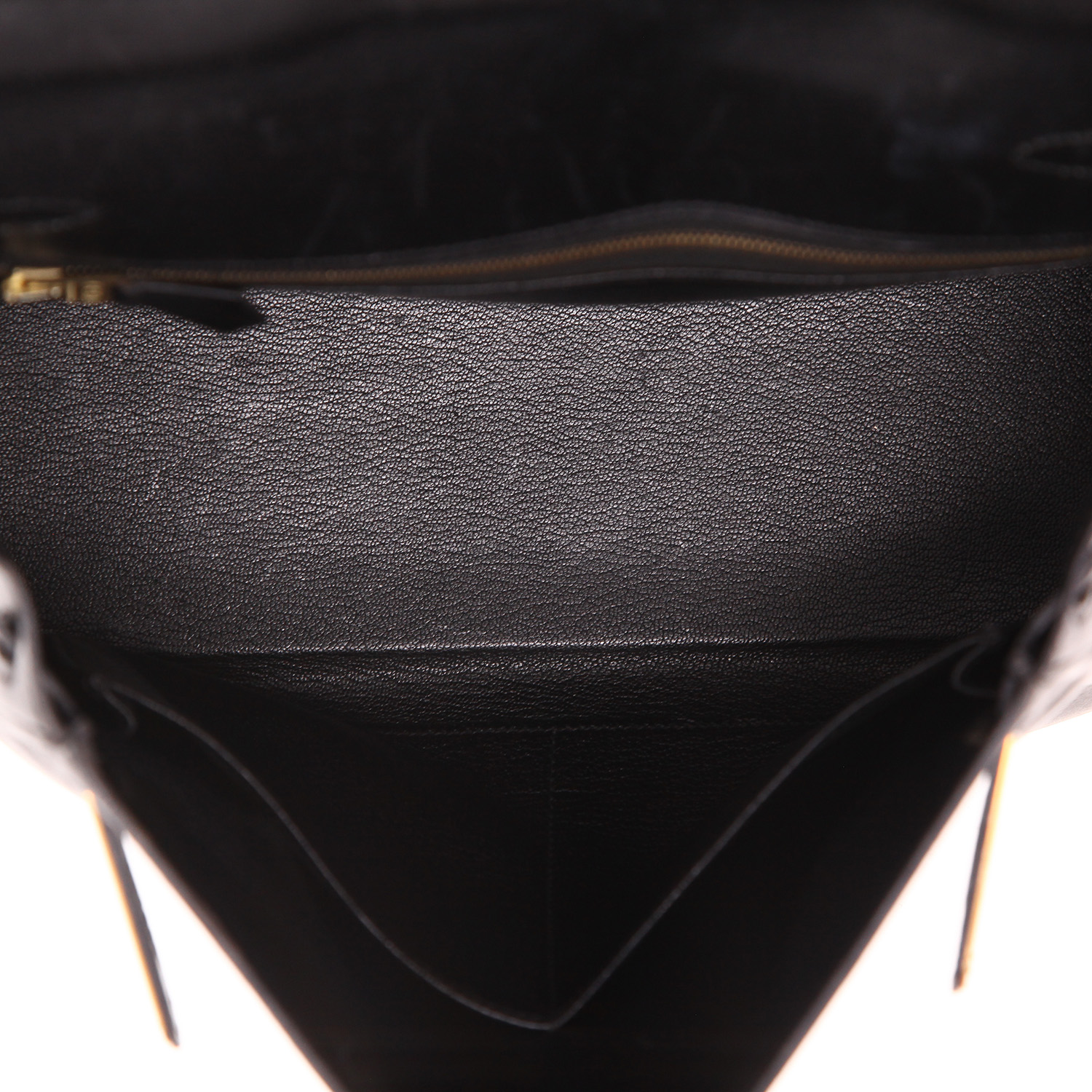 Borsa Hermès  Kelly 28 cm in pelle box nera - Detail D3