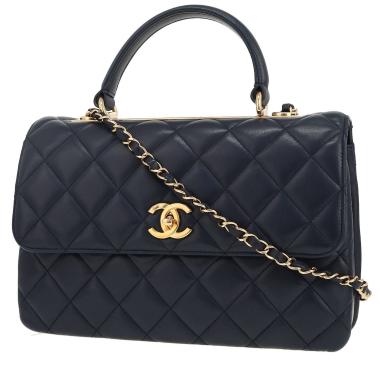 Bolso bandolera Chanel  Trendy CC en cuero acolchado azul marino
