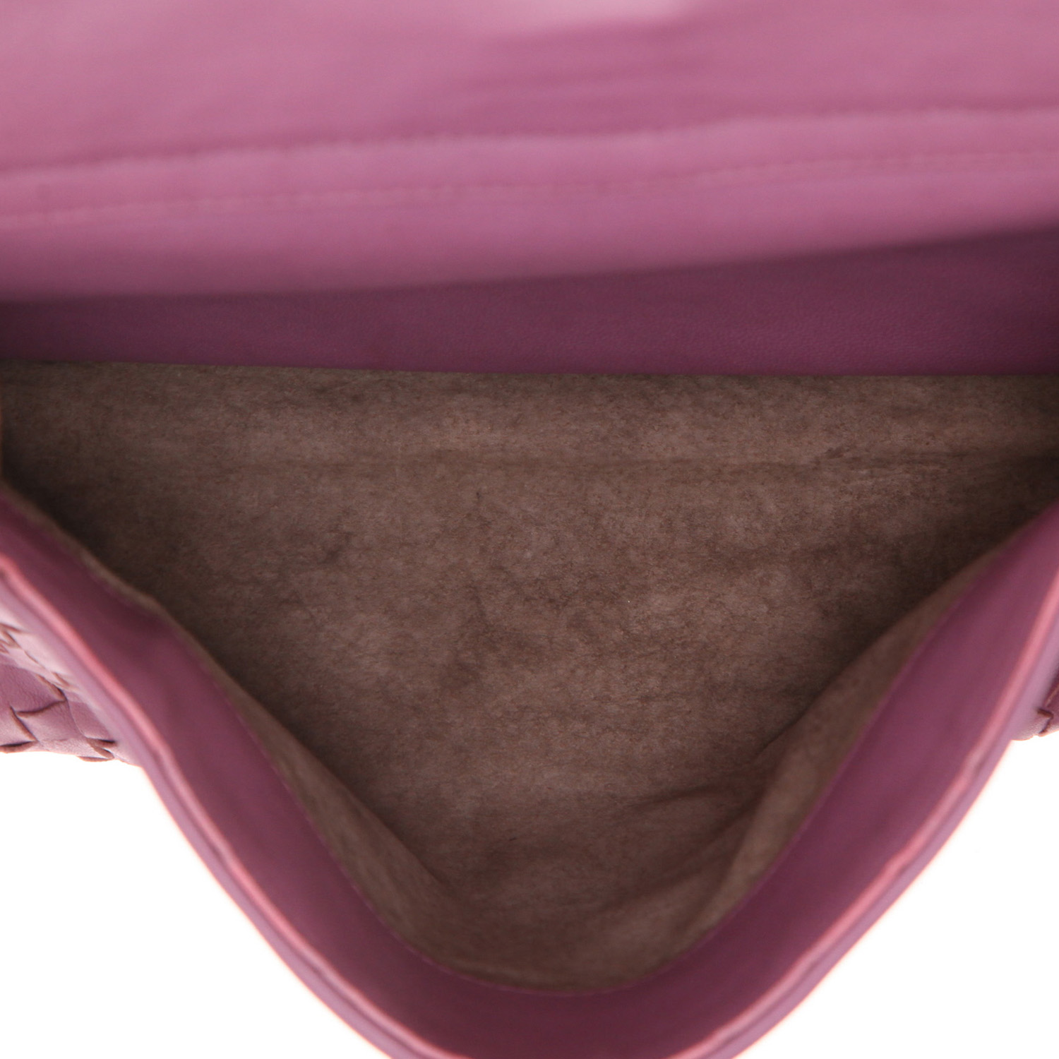 Sac à main Bottega Veneta   en cuir intrecciato violet - Detail D3