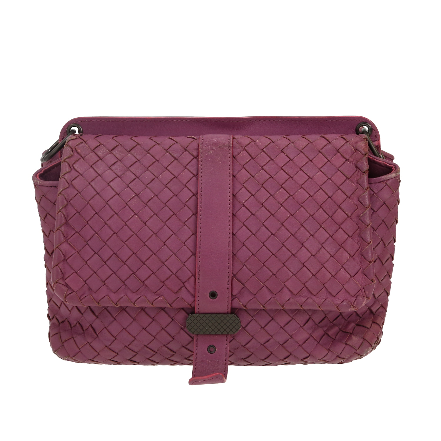 Borsa Bottega Veneta   in pelle intrecciata viola - Detail D4