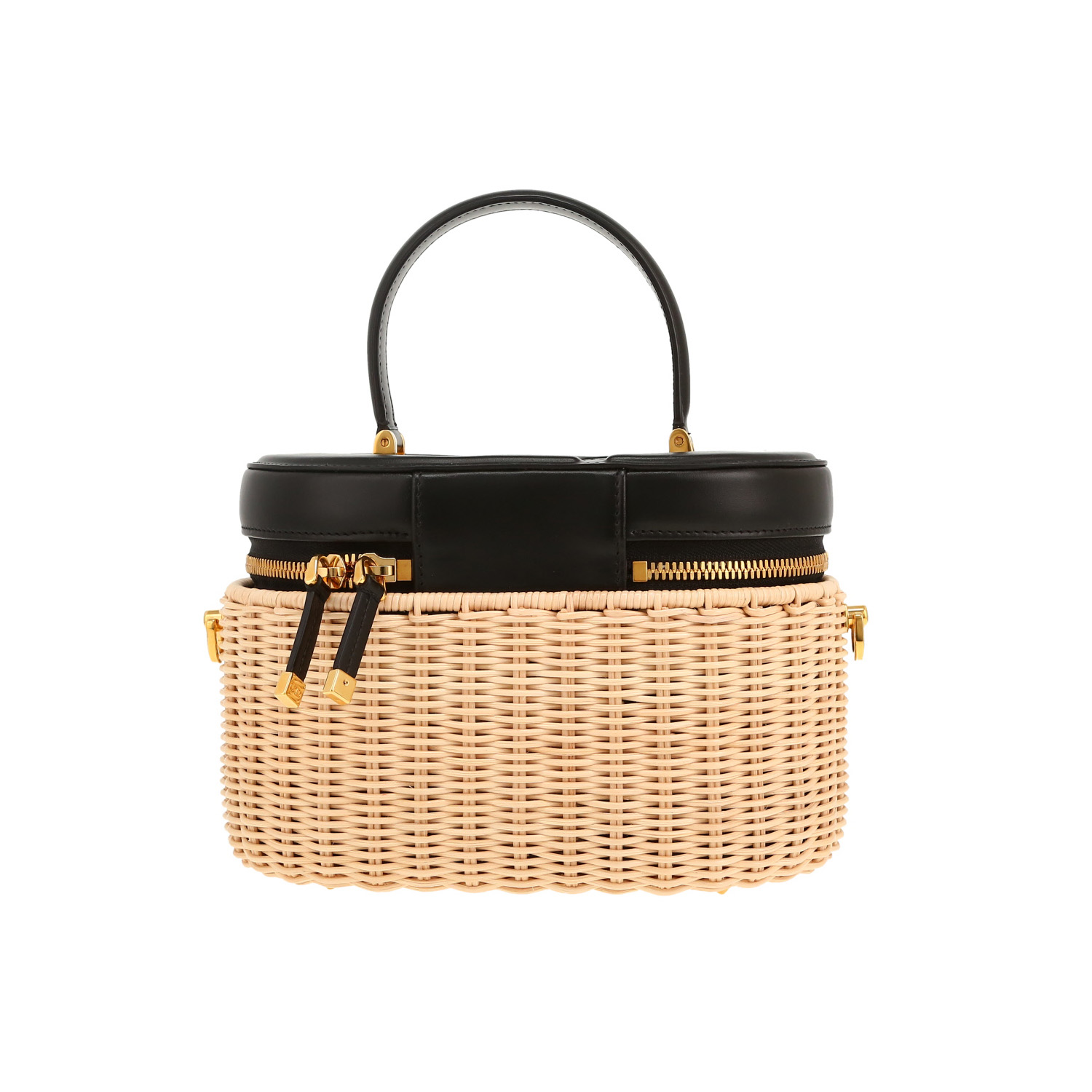 Borsa a tracolla Dior Edition limitée in vimini e pelle nera - Detail D4