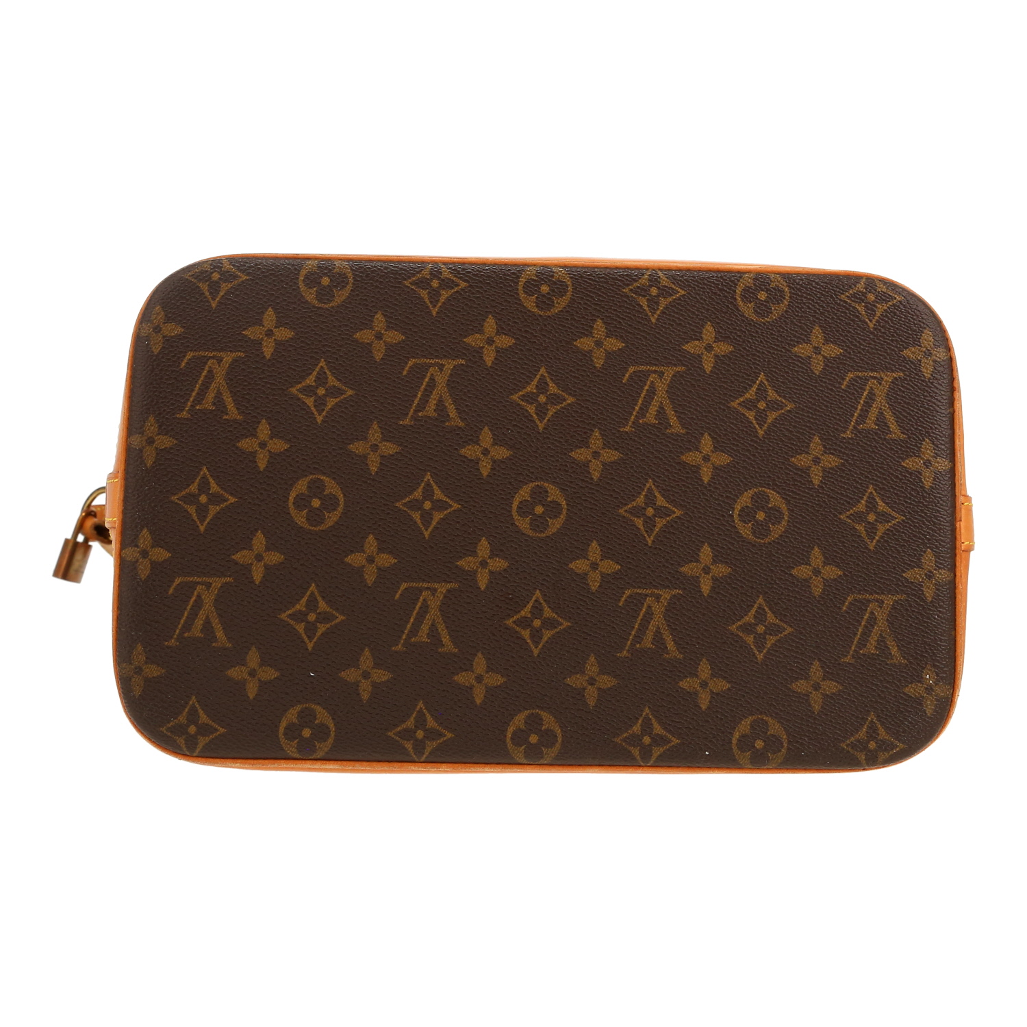 Borsa Louis Vuitton  Amfar Three in tela monogram marrone e pelle naturale - Detail D1