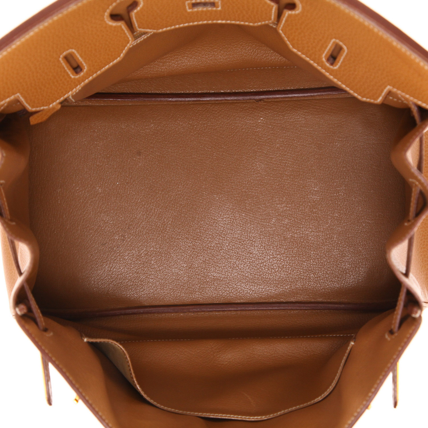 Hermès  Birkin 35 cm handbag  in gold Ardenne leather - Detail D3