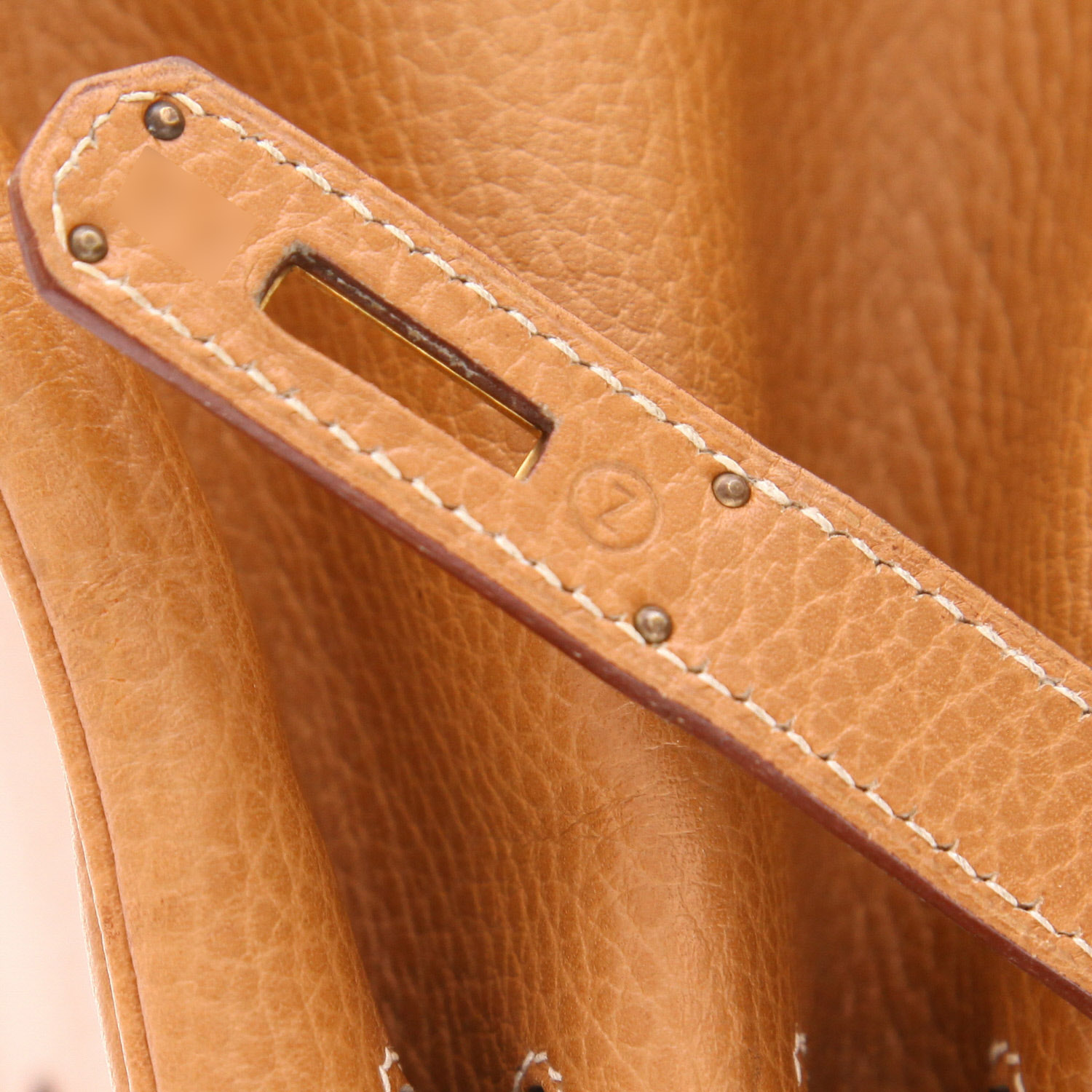 Sac à main Hermès  Birkin 35 cm en cuir Ardenne gold - Detail D4