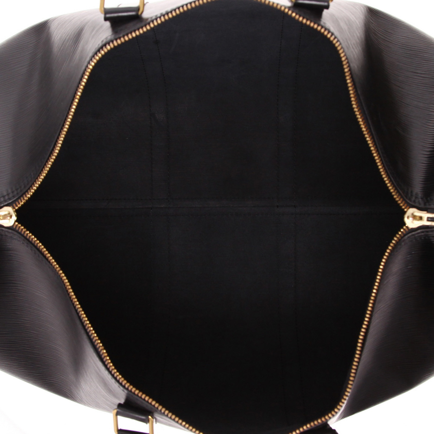 Louis Vuitton  Keepall 50 travel bag  in black epi leather - Detail D3