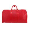 Borsa da viaggio Louis Vuitton  Keepall 50 in pelle Epi rossa e pelle rossa - Detail D4 thumbnail