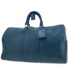 Louis Vuitton  Keepall 45 travel bag  in blue epi leather - 00pp thumbnail