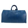 Louis Vuitton  Keepall 50 travel bag  in blue epi leather - Detail D4 thumbnail