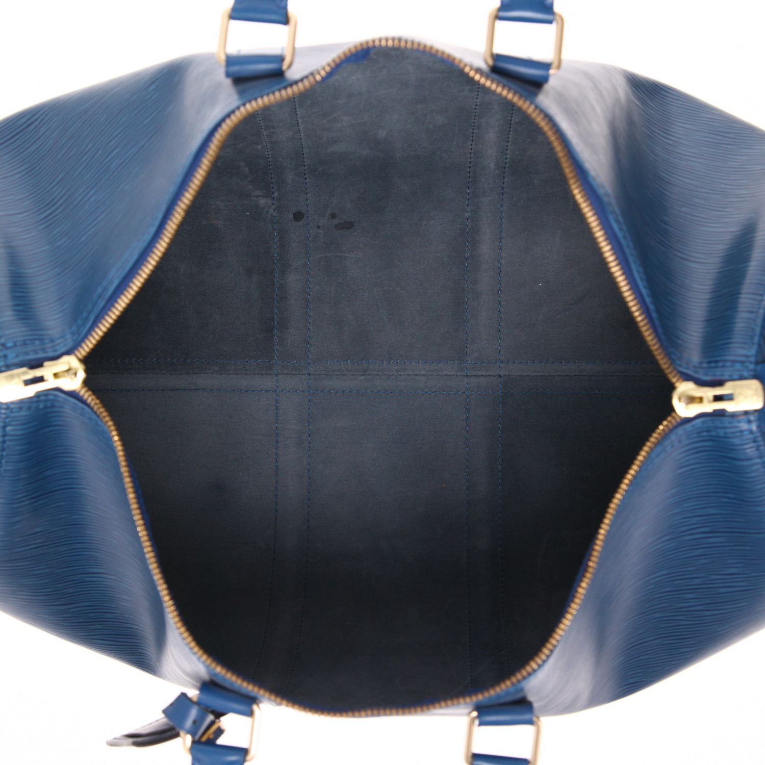 Bolsa de viaje Louis Vuitton  Keepall 45 en cuero Epi azul - Detail D3