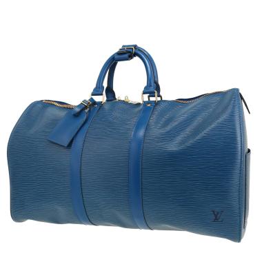 Borsa da viaggio Louis Vuitton  Keepall 45 in pelle Epi blu