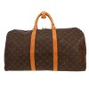 Sac de voyage Louis Vuitton  Keepall 50 en toile monogram marron et cuir naturel - Detail D4 thumbnail