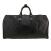 Louis Vuitton  Keepall 50 travel bag  in black epi leather  and natural leather - Detail D4 thumbnail