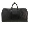 Sac de voyage Louis Vuitton  Keepall 55 en cuir épi noir et cuir naturel - Detail D4 thumbnail