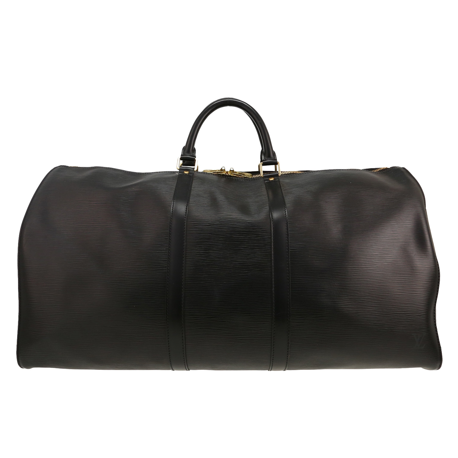 Bolsa de viaje Louis Vuitton  Keepall 55 en cuero Epi negro - Detail D4