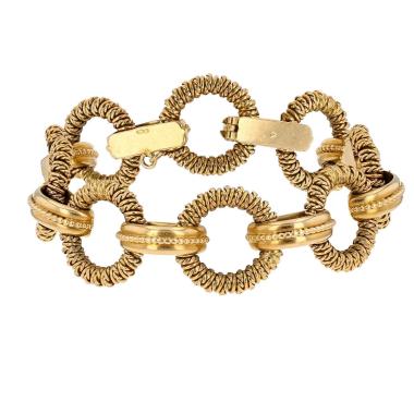 Brazalete época años 70 Vintage  de oro amarillo