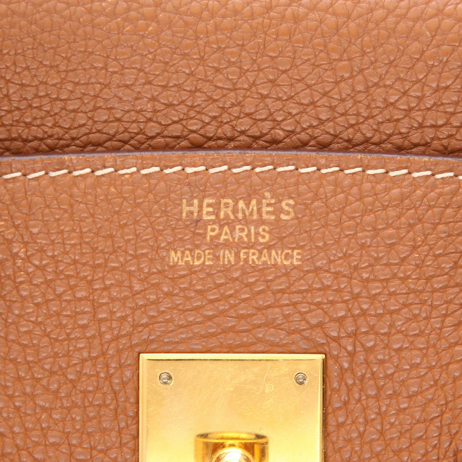 Borsa Hermès  Birkin 35 cm in pelle togo gold - Detail D2