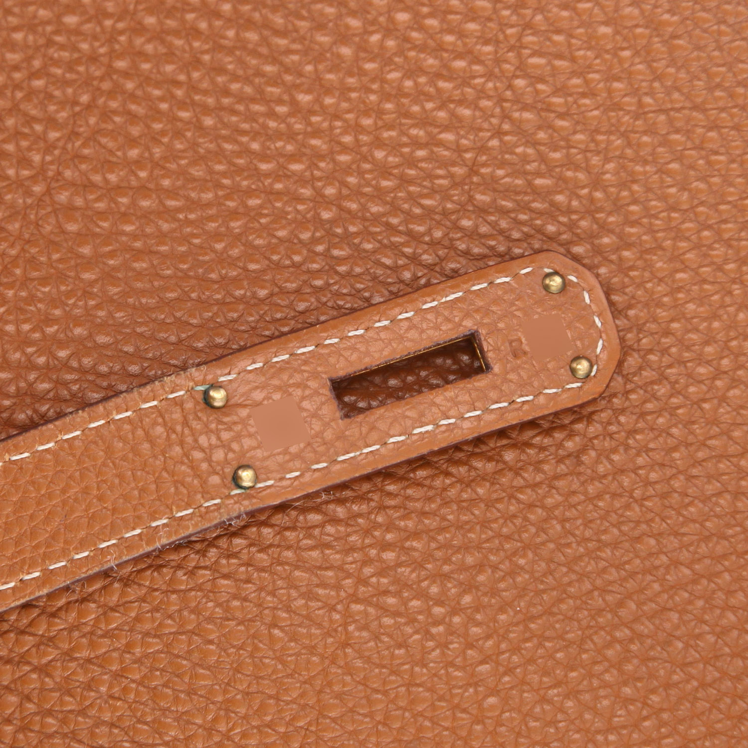 Hermès  Birkin 35 cm handbag  in gold togo leather - Detail D4