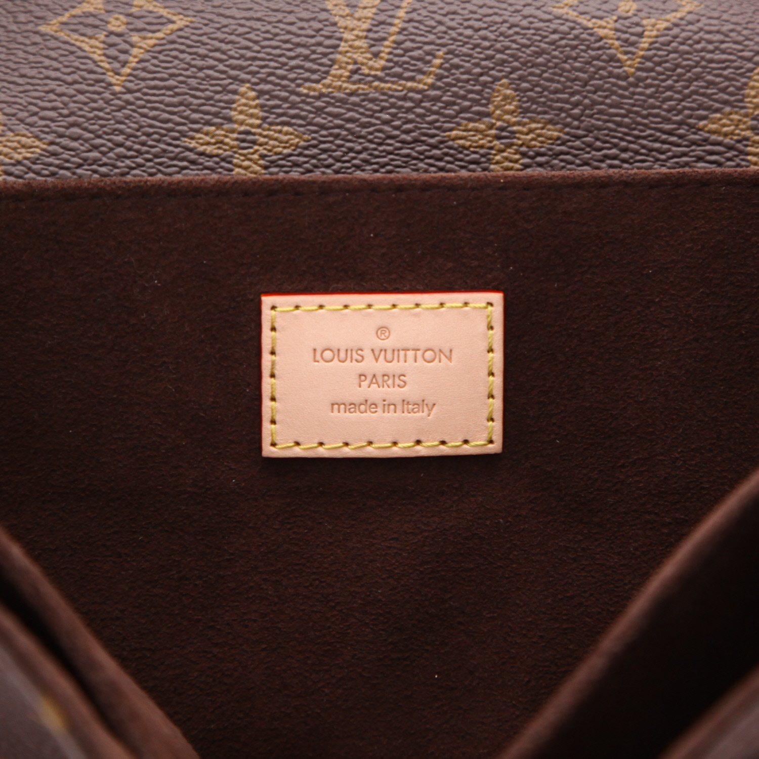 Louis Vuitton  Metis shoulder bag  in brown monogram canvas  and natural leather - Detail D2