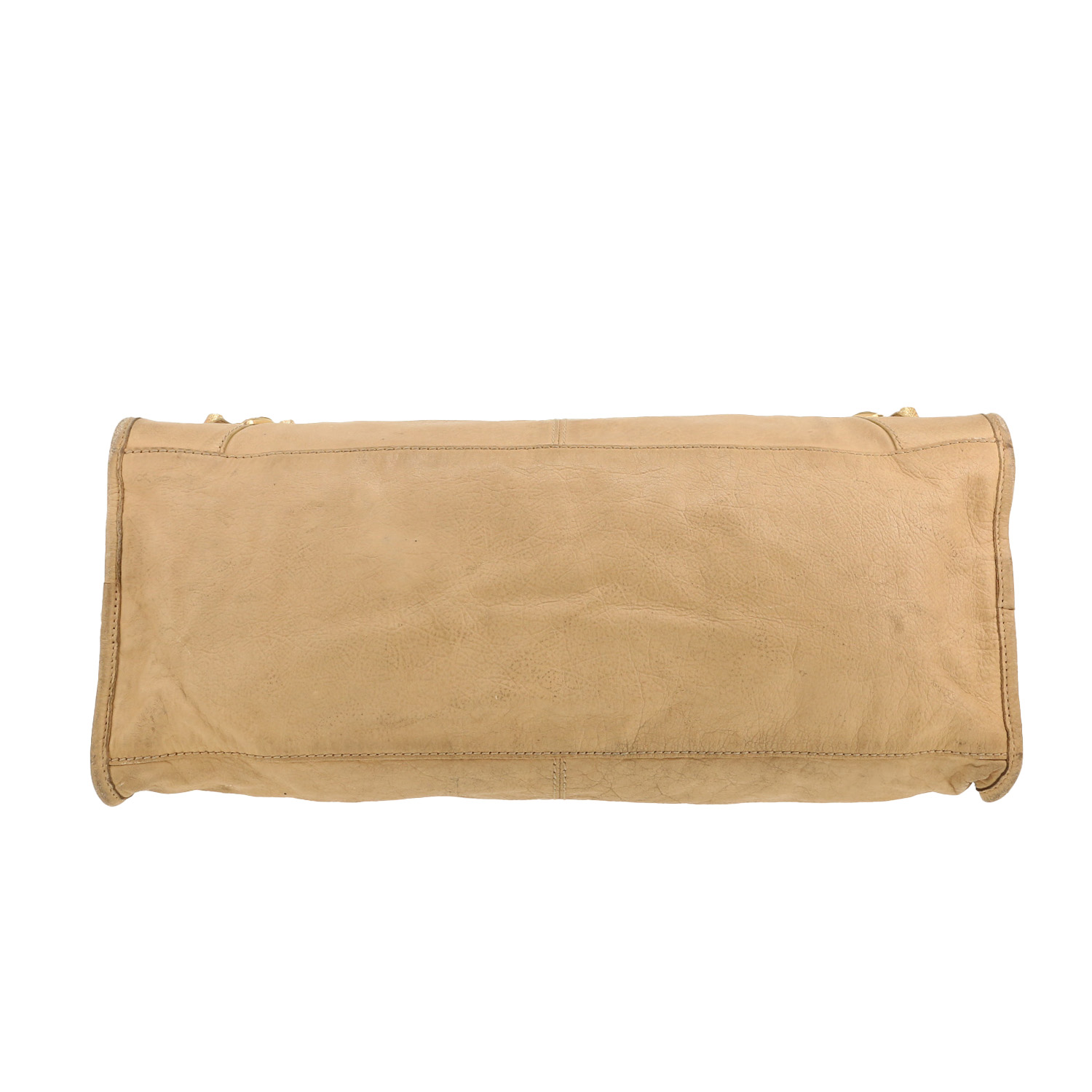 Balenciaga City shoulder bag in beige leather - Detail D1