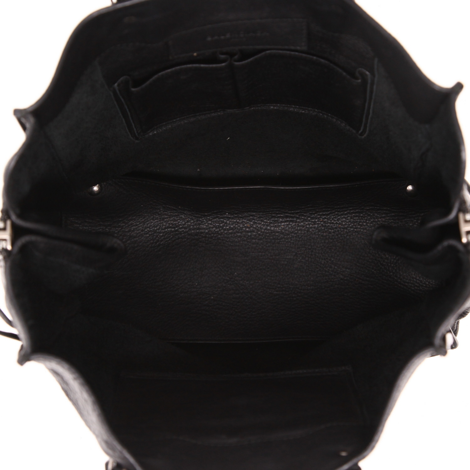 Sac à main Balenciaga  Papier en cuir noir - Detail D3