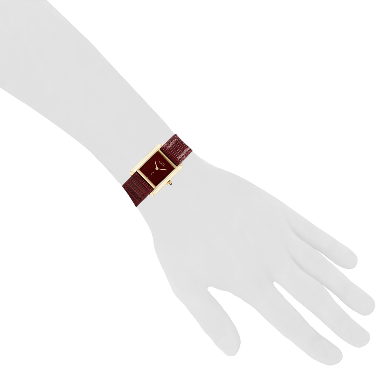 Montre Cartier Tank Must en vermeil Ref: Cartier - 366001  Vers 1990 - Detail D1