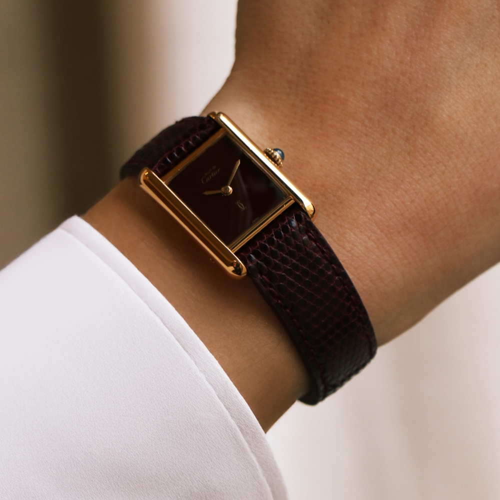 Orologio Cartier Tank Must in vermeil Circa 1990 - Detail D1