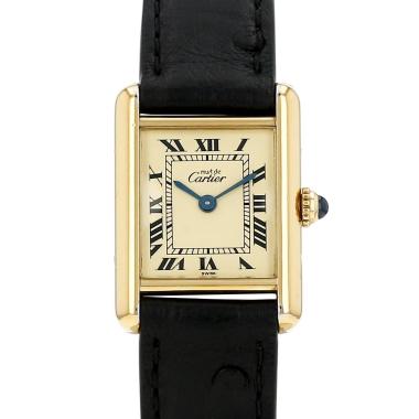 Reloj Cartier Tank Must de plata dorada Ref: Cartier - 5057001  Circa 1990