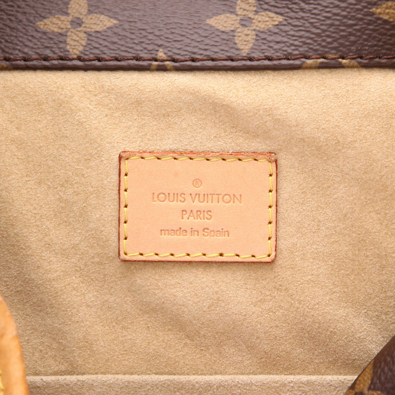 Bolso de mano Louis Vuitton  Artsy en lona Monogram marrón y cuero natural - Detail D2