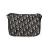 Sac bandoulière Dior  8 en toile monogram Oblique bleue et cuir noir - Detail D4 thumbnail