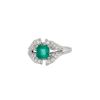 Mellerio  ring in white gold, emerald and diamonds - 00pp thumbnail