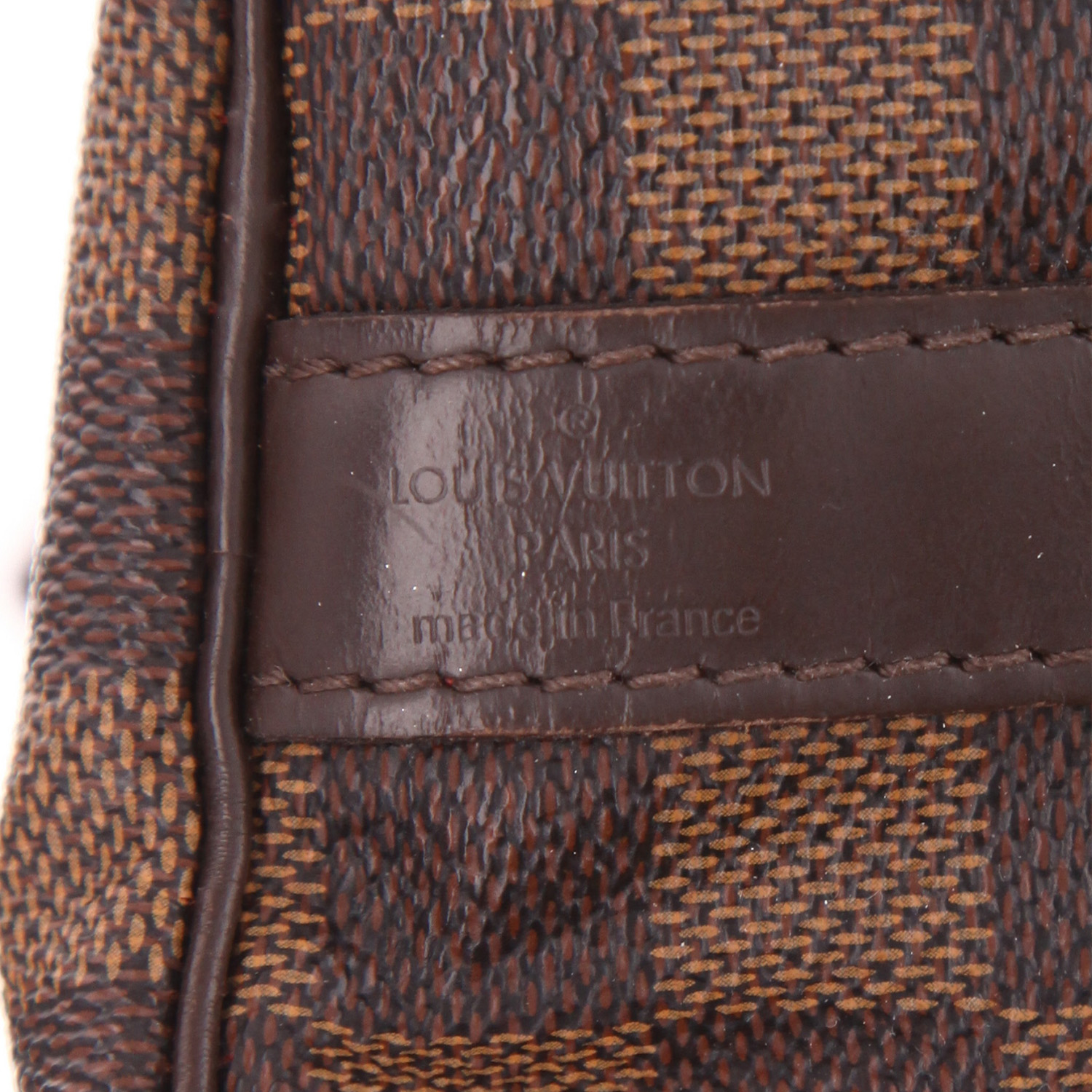 Borsa Louis Vuitton  Speedy 25 in tela a scacchi ebana e pelle marrone - Detail D2