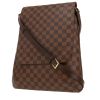 Bolso bandolera Louis Vuitton  Musette Salsa en lona a cuadros ébano y cuero marrón - 00pp thumbnail
