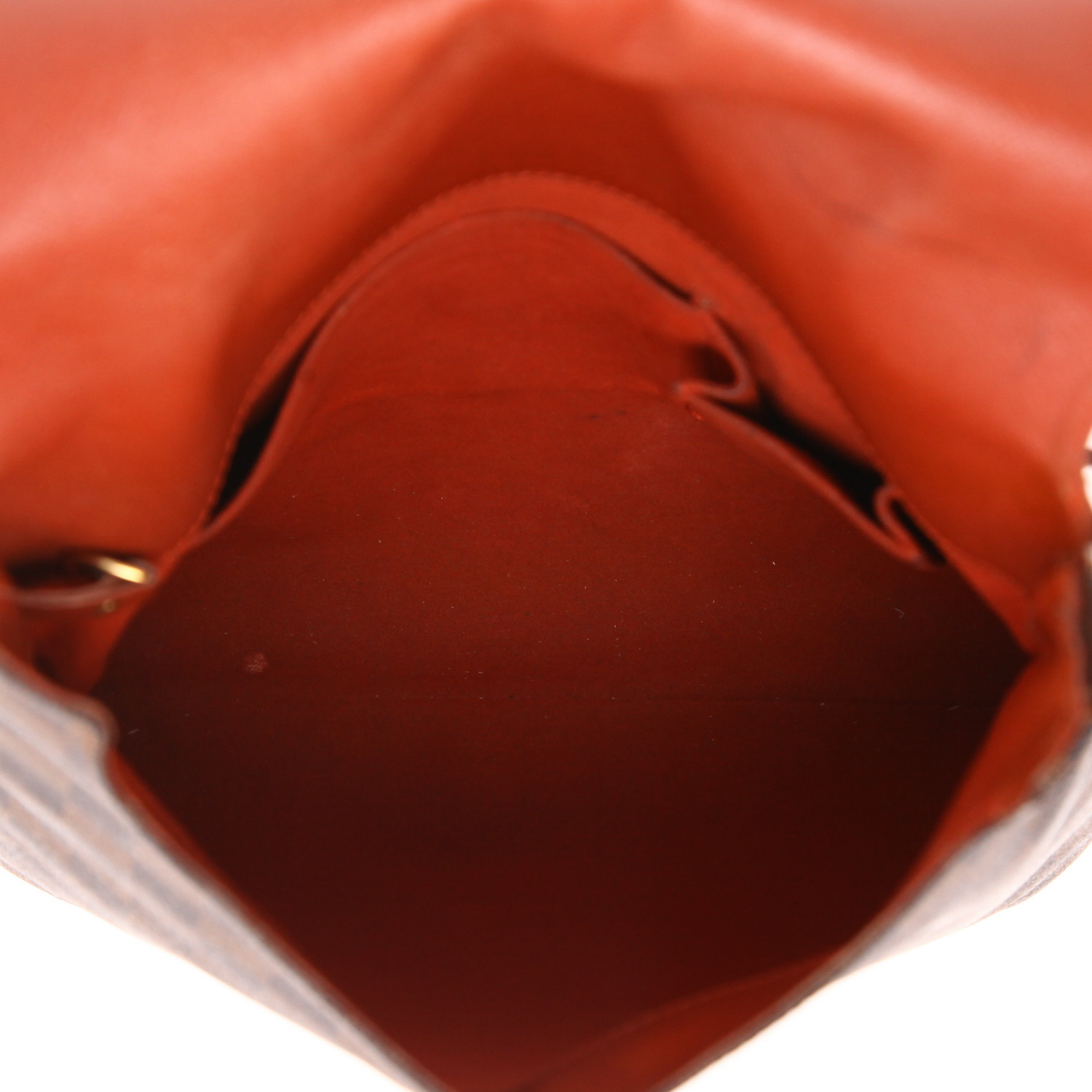 Louis Vuitton Musette Salsa shoulder bag in ebene damier canvas and brown leather - Detail D3