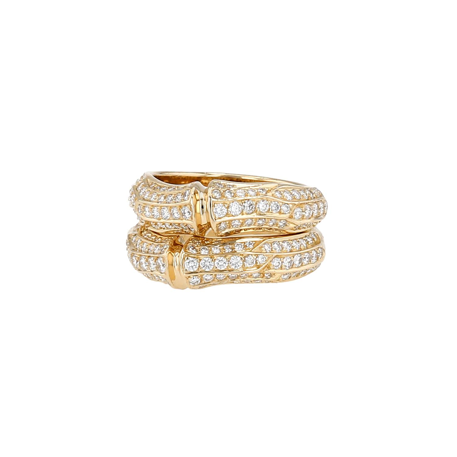 Sortija Cartier Bambou de oro amarillo y diamantes