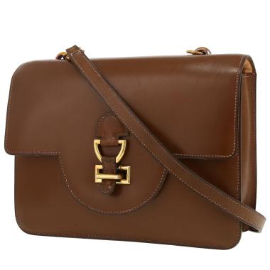 Sac à main Hermès  Sandrine en cuir box marron