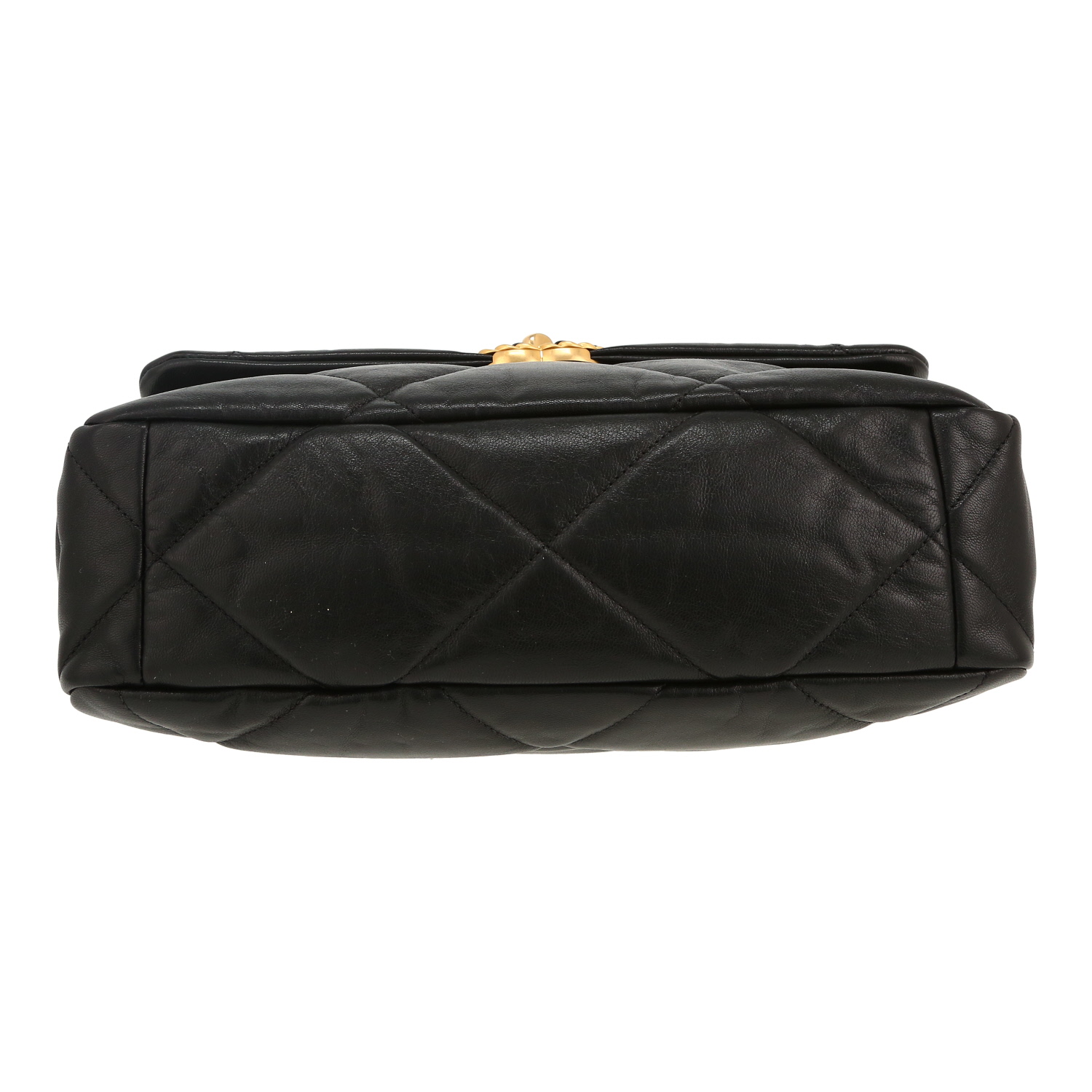 Borsa a tracolla Chanel  19 in pelle trapuntata nera - Detail D1